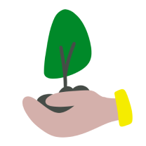 Illustration: local farmers plant the trees