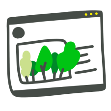 Illustration: your forest grows and absorbs CO2
