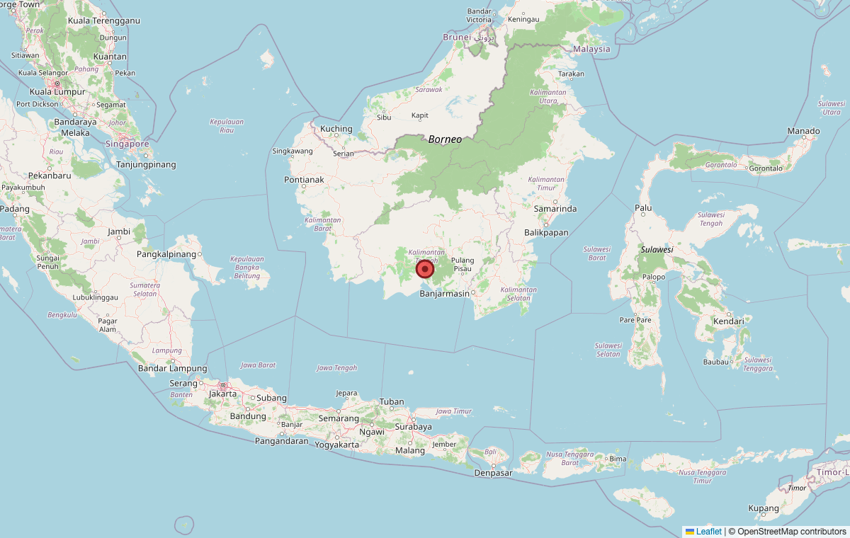 Map showing Central Kalimantan, Indonesia