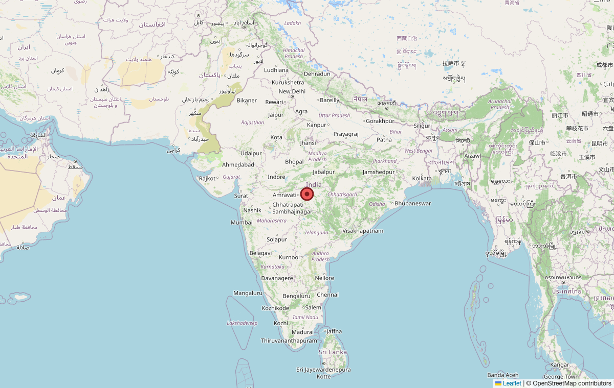 Map showing India